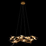 Люстра подвесная с прозрачными стеклянными птичками на ветвях Диаметр 80 см Serip Voa варинант исполнения - 3 | Loft Concept в Екатеринбурге