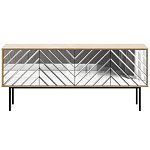 Длинная тумба с зеркальным декором Serena варинант исполнения - 13 | Loft Concept в Екатеринбурге