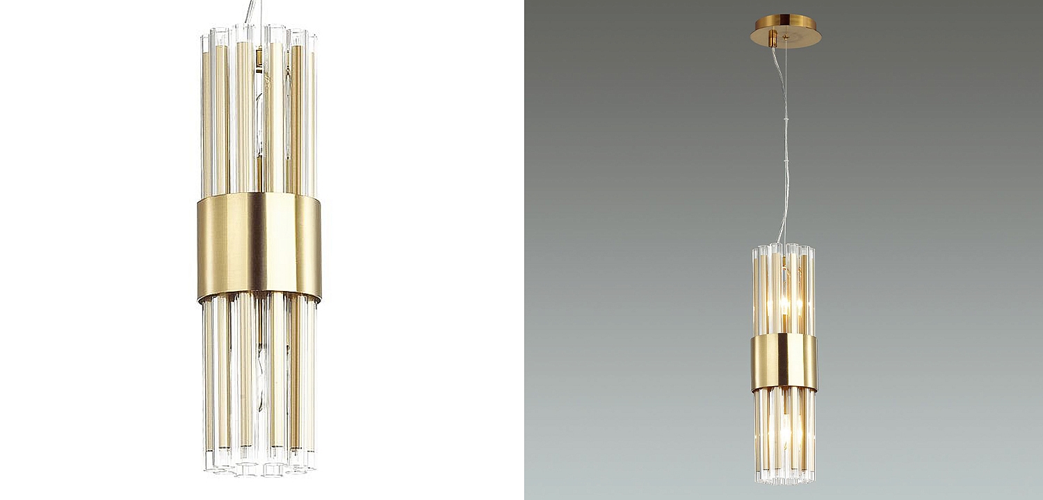 Подвесной светильник Gladwin Glass Tube Hanging Lamp - Loft-Concept в Екатеринбурге