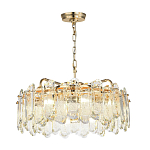 Люстра подвесная круглая с хрустальными овальными подвесками Harmonica варинант исполнения - 2 | Loft Concept в Екатеринбурге