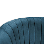 Барный стул со спинкой на 4-х деревянных ножках Синий Велюр Ava Charm варинант исполнения - 3 | Loft Concept в Екатеринбурге