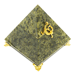 Шкатулка пирамида из натурального камня змеевик Stone Casket варинант исполнения - 1 | Loft Concept в Екатеринбурге