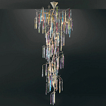 Люстра с голубыми и прозрачными подвесками в форме капель Blue Drop Chandelier варинант исполнения - 2 | Loft Concept в Екатеринбурге