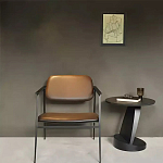 Дизайнерский журнальный столик чёрный с круглой столешницей Arycy варинант исполнения - 6 | Loft Concept в Екатеринбурге