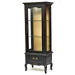 Витрина однодверная с ящиком и 3-мя полками из массива березы Vintage варинант исполнения - 2 | Loft Concept в Екатеринбурге