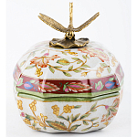 Фарфоровая шкатулка с бронзовой стрекозой Eden Garden варинант исполнения - 3 | Loft Concept в Екатеринбурге