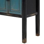 Деревянная консоль в китайском стиле с дверцами голубая Qin Console Table Blue варинант исполнения - 5 | Loft Concept в Екатеринбурге