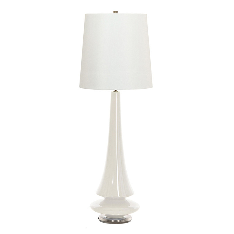 Настольная лампа белого цвета с высоким основанием из фарфора Elstead Lighting Белый в Екатеринбурге | Loft Concept 
