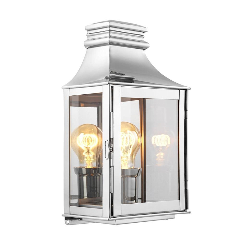 Бра Eichholtz Wall Lamp Primo S Nickel Никель Прозрачное Стекло в Екатеринбурге | Loft Concept 