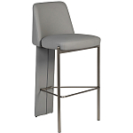 Стул барный серый с обивкой из экокожи Special Support варинант исполнения - 1 | Loft Concept в Екатеринбурге