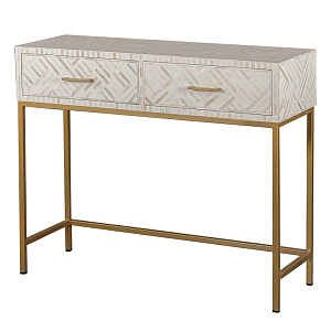 Консоль с инкрустацией белая Juliet