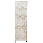 Торшер из перламутра на металлическом каркасе Indonesian Tower варинант исполнения - 1 | Loft Concept в Екатеринбурге