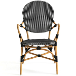 Кресло плетеное из ротанга Ronald Black White Rattan Chair варинант исполнения - 2 | Loft Concept в Екатеринбурге