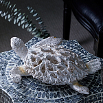 Статуэтка черепаха с ажурным панцирем и детализированной текстурой в белом цвете Marine Accessories варинант исполнения - 7 | Loft Concept в Екатеринбурге