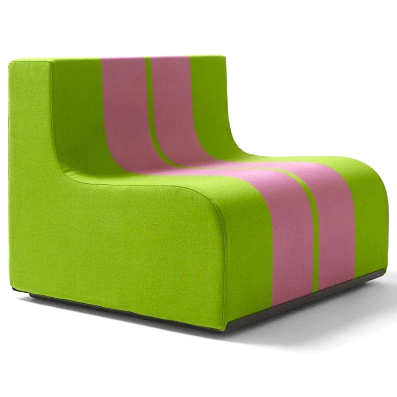 Дизайнерское кресло зеленое Poltronova Sofo Verosa Green Pink Armchair Салатовый Розовый в Екатеринбурге | Loft Concept 