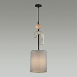 Подвесной светильник с серым тканевым плафоном Flourish варинант исполнения - 3 | Loft Concept в Екатеринбурге