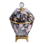 Шкатулка черного цвета с цветочной росписью Eden Garden варинант исполнения - 3 | Loft Concept в Екатеринбурге