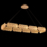 Люстра прямоугольная с текстурным природным рисунком IceFlame варинант исполнения - 1 | Loft Concept в Екатеринбурге