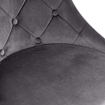 Стул в серой велюровой обивке Ward Grey Velour Chair варинант исполнения - 5 | Loft Concept в Екатеринбурге