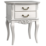 Тумба прикроватная белого цвета из массива бука в стиле прованс White Provence варинант исполнения - 1 | Loft Concept в Екатеринбурге