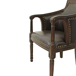 Кресло кожаное на 4-х деревянных ножках из массива березы Ethan Armchair brown варинант исполнения - 4 | Loft Concept в Екатеринбурге