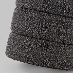 Пуф Three Gray в ткани букле серого цвета варинант исполнения - 6 | Loft Concept в Екатеринбурге