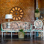 Часы настенные из металла в стиле лофт Clock with History варинант исполнения - 4 | Loft Concept в Екатеринбурге