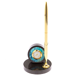 Часы настольные с ручкой из натурального камня Stone Clock варинант исполнения - 1 | Loft Concept в Екатеринбурге