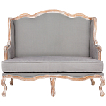 Диван двухместный из массива бука светло-серый Solid Luxury варинант исполнения - 1 | Loft Concept в Екатеринбурге