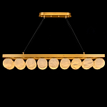 Люстра линейная прямоугольная с сферическими плафонами Phased Spheres варинант исполнения - 2 | Loft Concept в Екатеринбурге
