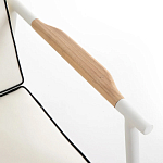 Садовый 2-х местный диван с подлокотниками из тика White варинант исполнения - 6 | Loft Concept в Екатеринбурге