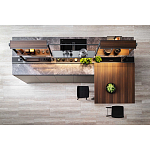 Кухонный гарнитур из камня и дерева SISTEMA XY Dada Engenereed Kitchen варинант исполнения - 6 | Loft Concept в Екатеринбурге