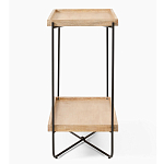 Консоль деревянной столешницей и полкой Wooden Table Top and Shelf варинант исполнения - 1 | Loft Concept в Екатеринбурге