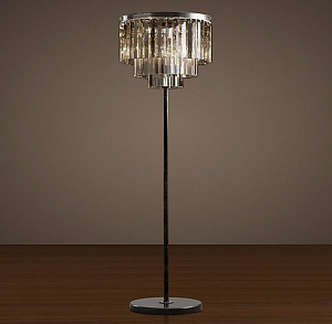 Торшер RH 1920S ODEON Clear Glass Flor Lamp SMOKE