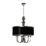 Люстра подвесная круглая с черным абажуром и чашей крепления в форме многогранника Natural Concepts варинант исполнения - 2 | Loft Concept в Екатеринбурге