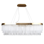 Люстра подвесная овальная со стеклянными трубками Nembus варинант исполнения - 1 | Loft Concept в Екатеринбурге