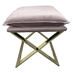 Пуф велюровый на металлическом основании Meekness варинант исполнения - 1 | Loft Concept в Екатеринбурге