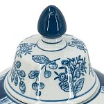Ваза с крышкой и голубым цветочным рисунком на белом фоне Blue & White Ornament варинант исполнения - 3 | Loft Concept в Екатеринбурге