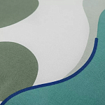 Подушка декоративная хлопковая мятного цвета с абстрактным принтом Elysian Flow Breeze варинант исполнения - 3 | Loft Concept в Екатеринбурге