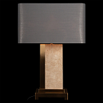 Настольная лампа с основанием из натурального камня c серым прямоугольным абажуром Lapis Tiburtinus варинант исполнения - 2 | Loft Concept в Екатеринбурге