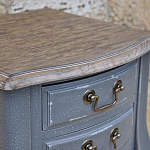 Прикроватная тумба из массива березы серая Grey Montmartre Provence Bedside Table варинант исполнения - 2 | Loft Concept в Екатеринбурге