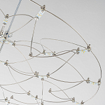 Люстра подвесная с тонкой металлической конструкцией цвета хром Quasar варинант исполнения - 2 | Loft Concept в Екатеринбурге