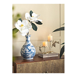 Ваза с мотивами цветущего сада с попугаями Blue Vase Inspired by Nature варинант исполнения - 4 | Loft Concept в Екатеринбурге