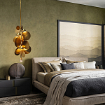 Люстра креативная из дисков цвета латунь Constellation Light and Style варинант исполнения - 3 | Loft Concept в Екатеринбурге