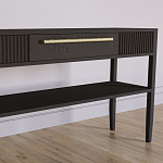 Дизайнерская Консоль с полкой и ящиком Primo Темный орех варинант исполнения - 3 | Loft Concept в Екатеринбурге