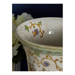 Ваза из фарфора на бронзовом основании Turquoise Blooming Garden варинант исполнения - 7 | Loft Concept в Екатеринбурге