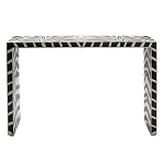 Консоль Дизайнерская Kenya Console ZEBRA Bone Inlay black варинант исполнения - 1 | Loft Concept в Екатеринбурге