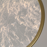 Светодиодный подвесной светильник круглой формы с металлической рамой золотого цвета Marble Glow 47 варинант исполнения - 4 | Loft Concept в Екатеринбурге