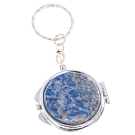 Зеркало брелок карманное двухстороннее из натурального камня Лазурит Stone Mirrors варинант исполнения - 5 | Loft Concept в Екатеринбурге