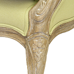 Кресло Ava Classical Armchair green striped flax варинант исполнения - 5 | Loft Concept в Екатеринбурге